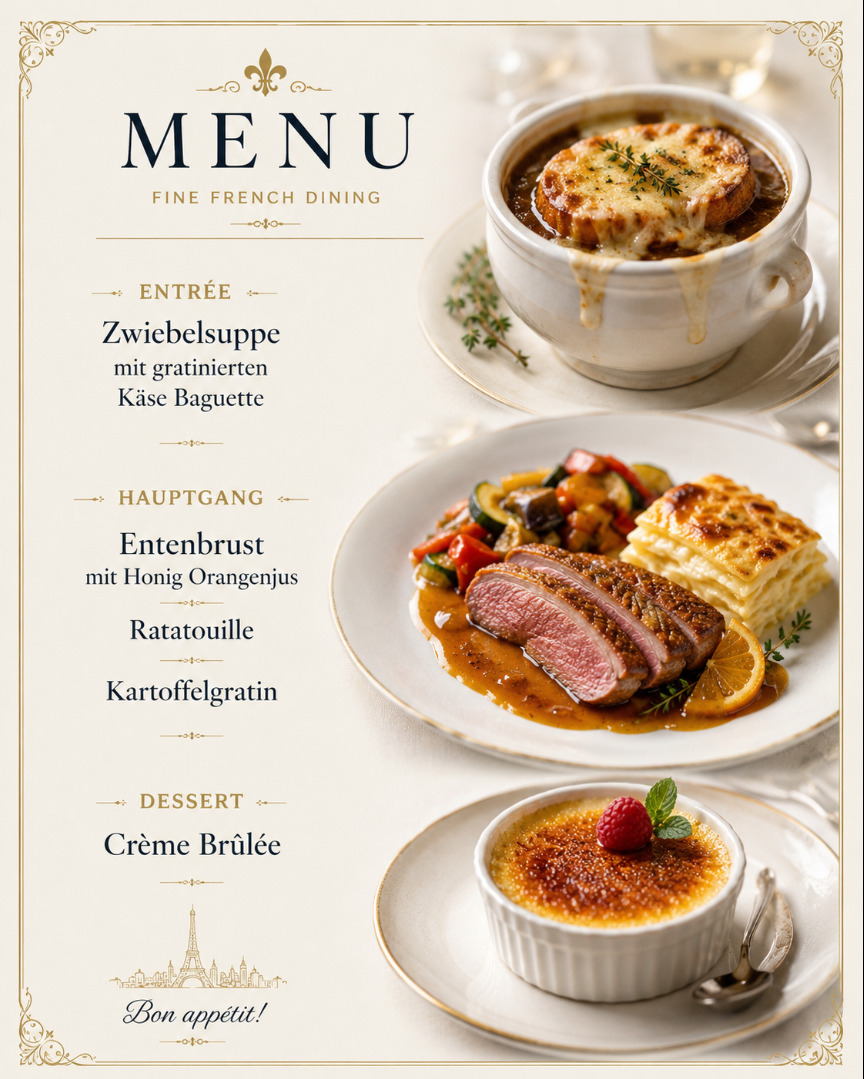 Frantözösisch Fine dining Still