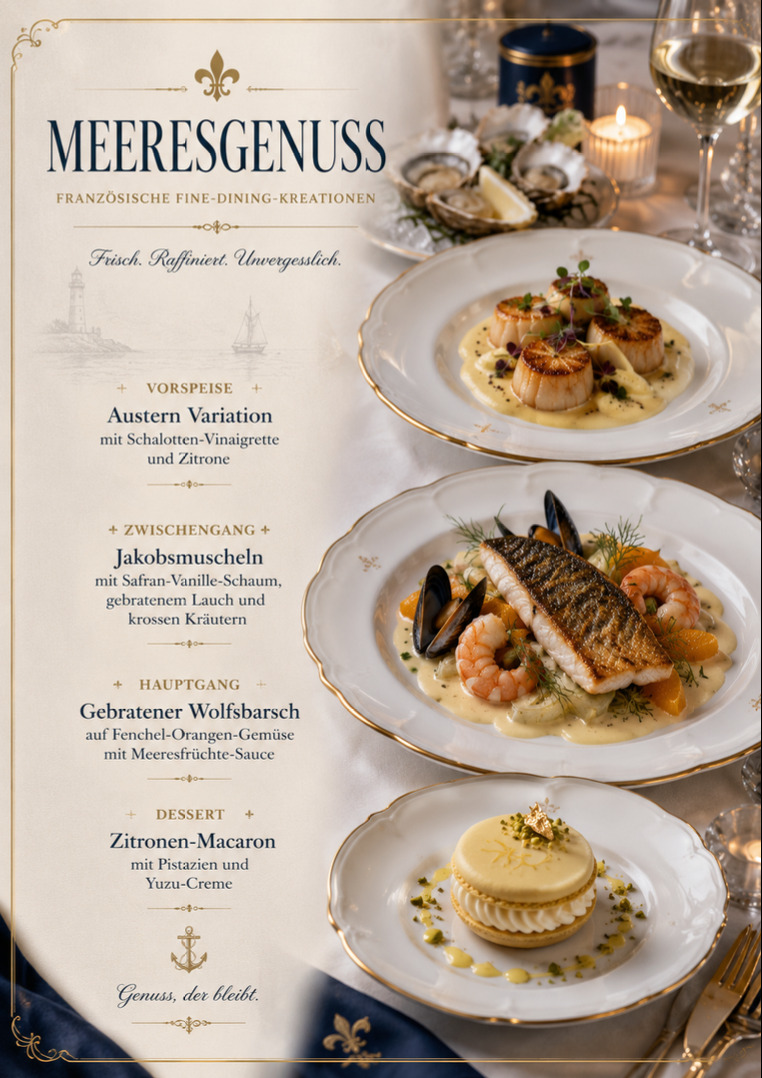 Meeresgenuss – Französische Fine-Dining-Kreationen