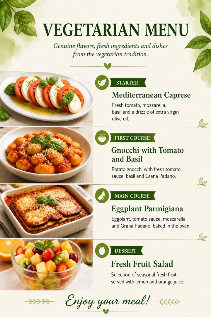Menù Vegetariano