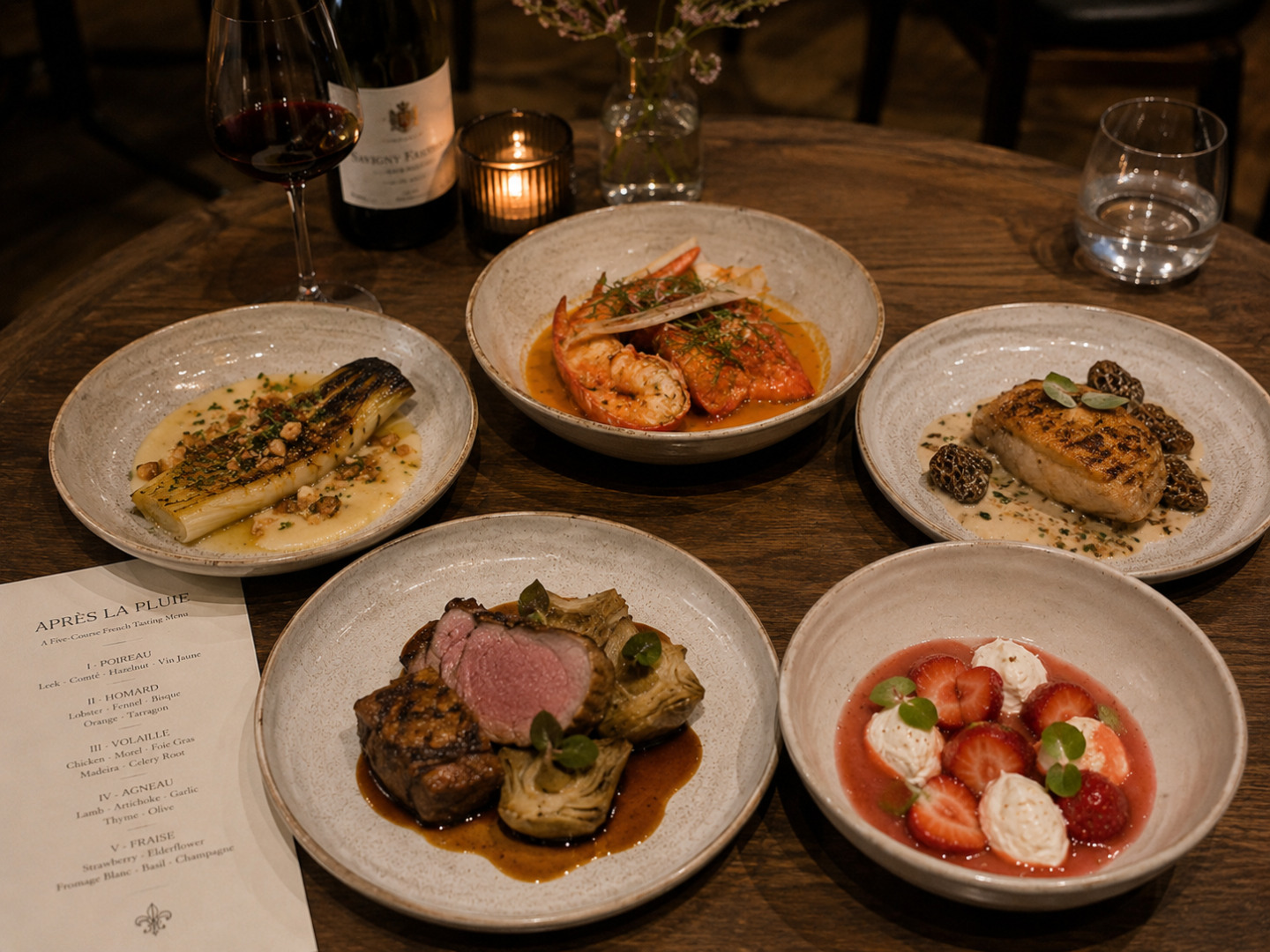 APRÈS LA PLUIE  After the Rain — A Contemporary French Tasting Menu