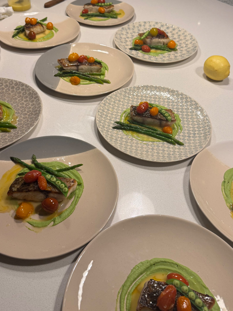 Summer plated menu