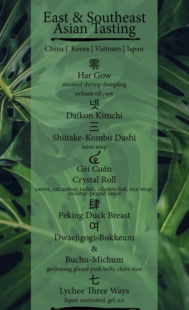 East and Southeast Asian Tasting