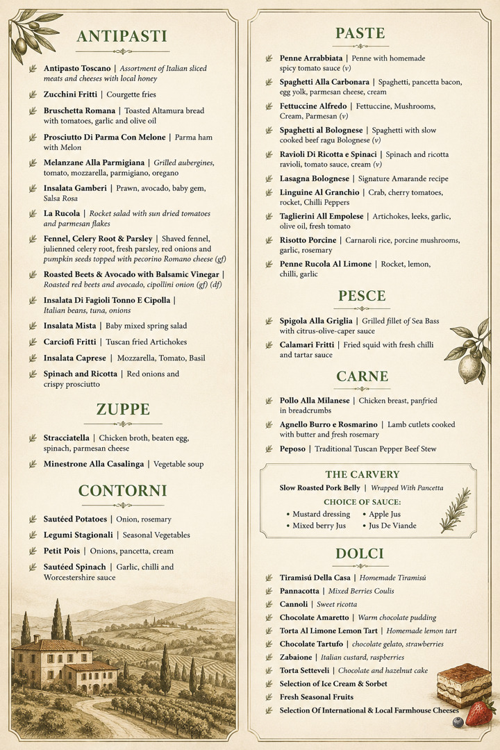 aroma, taste and flavour of Italy