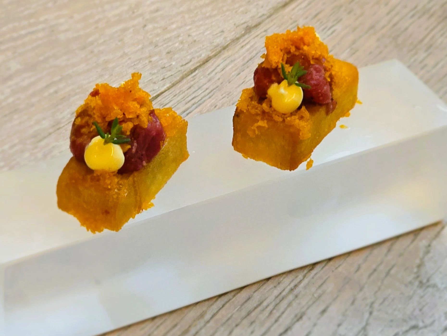 Potato millefeuille & beef tartare .JPG Potato millefeuille & beef tartare .JPG