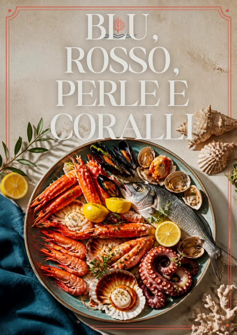 Blu, rosso, perle e coralli