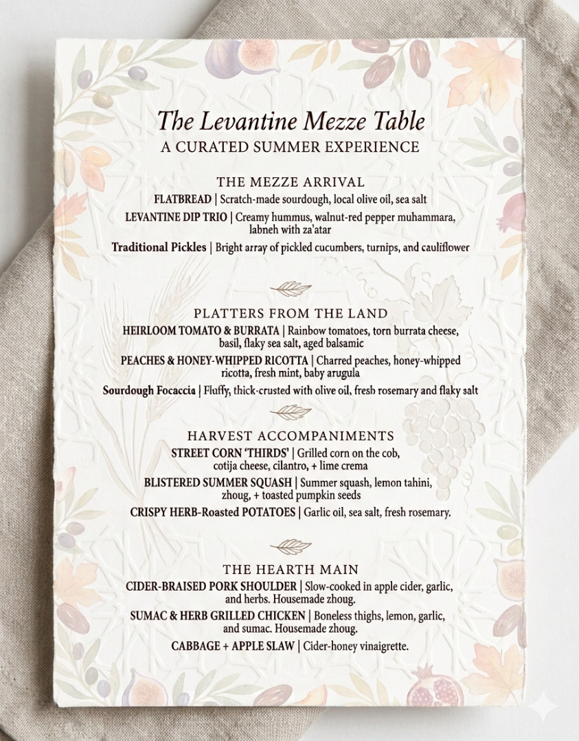 Summer Buffet Menu