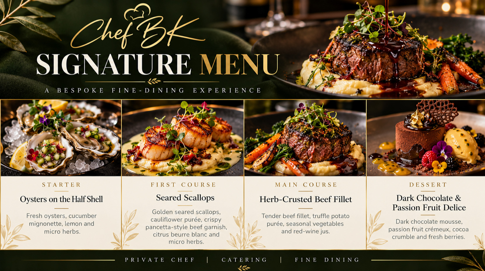 Chef BK Special Menu