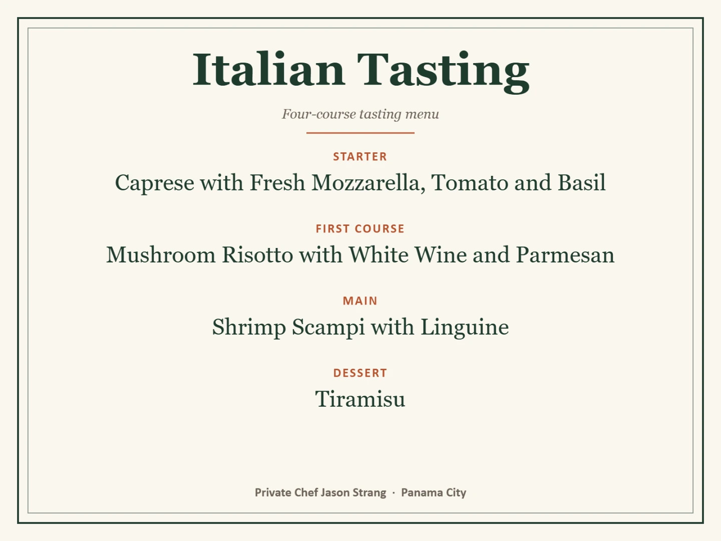 Italian Tasting