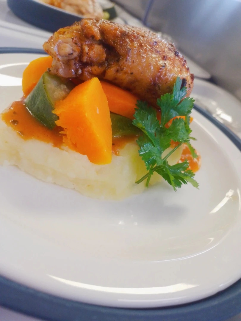 Golden comforting meal
