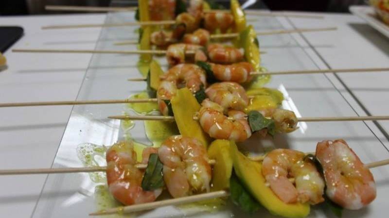 Oto brocheta langostinos Oto brocheta langostinos