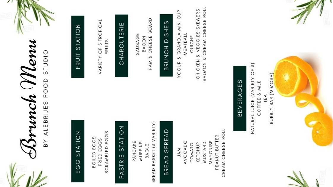 BRUNCH MENU