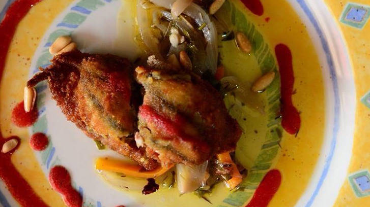 BOQUERON RELLENO DE ESPINACAS Y SUAVE ESCABECHE BOQUERON RELLENO DE ESPINACAS Y SUAVE ESCABECHE