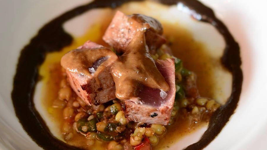 Tataky de atun con cuscus de trigo Tataky de atun con cuscus de trigo