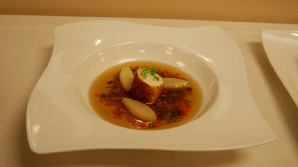 Jorge Chix Consomme Scallop Mousse.jpg Jorge Chix Consomme Scallop Mousse.jpg
