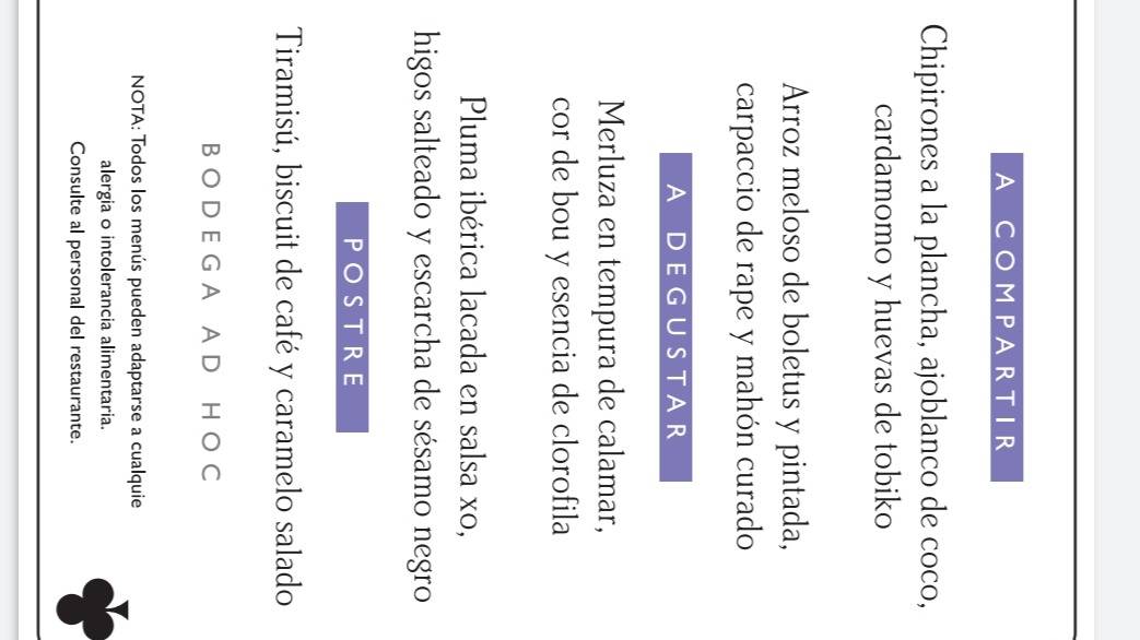 Menú "◇"