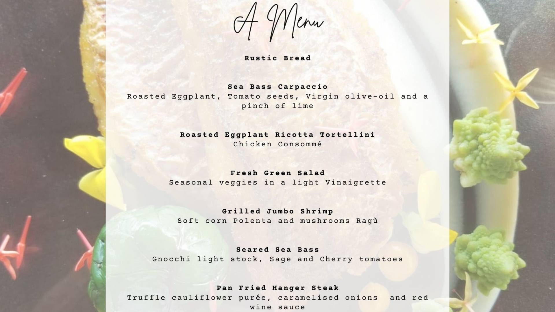 A Menu