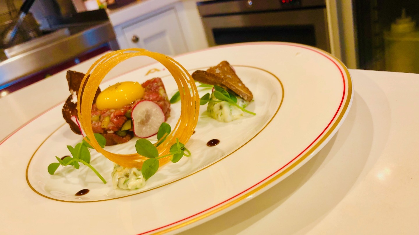 Beef Tartare, Potato Tuille .jpeg