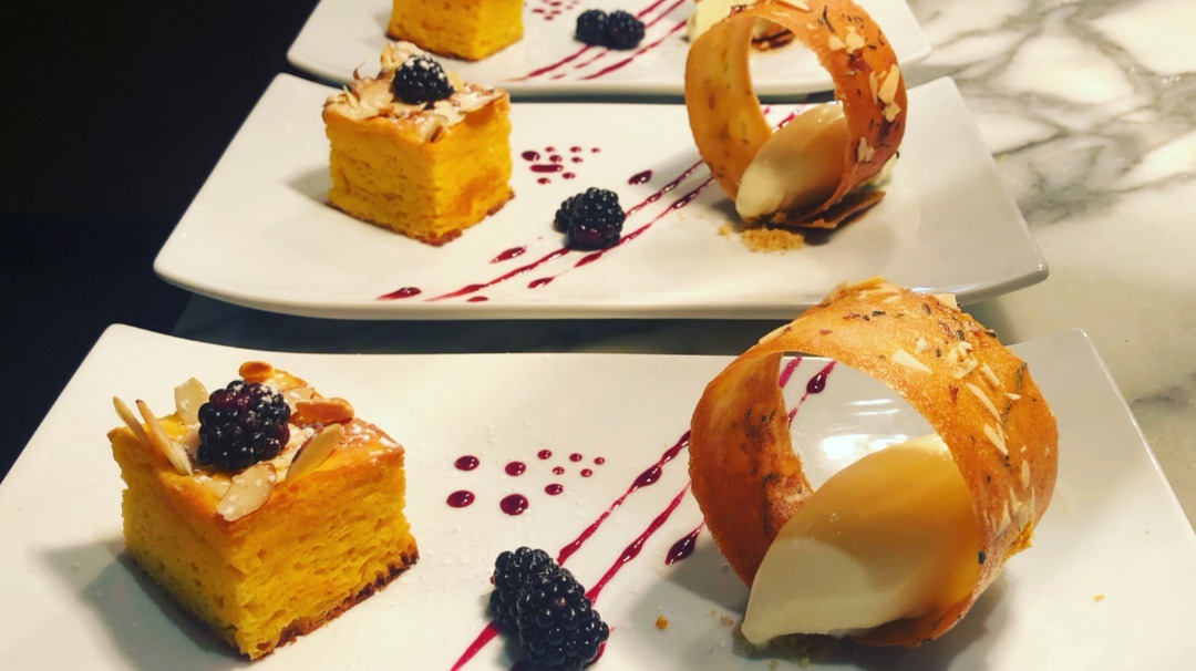 Flourless Orange and Almond Cake Rosemary And Goats Milk Ice cfream .jpeg