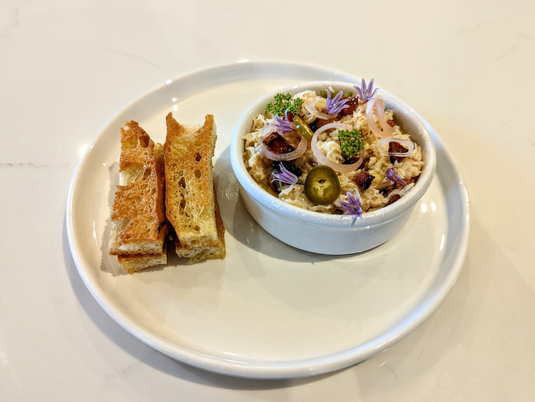 Sweetcorn Custard, Crab & Pickles.jpg Sweetcorn Custard, Crab & Pickles.jpg