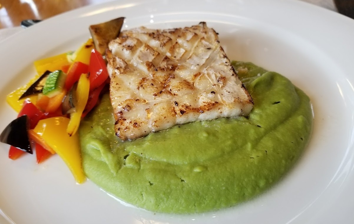 sea bass with pea puree.jpg