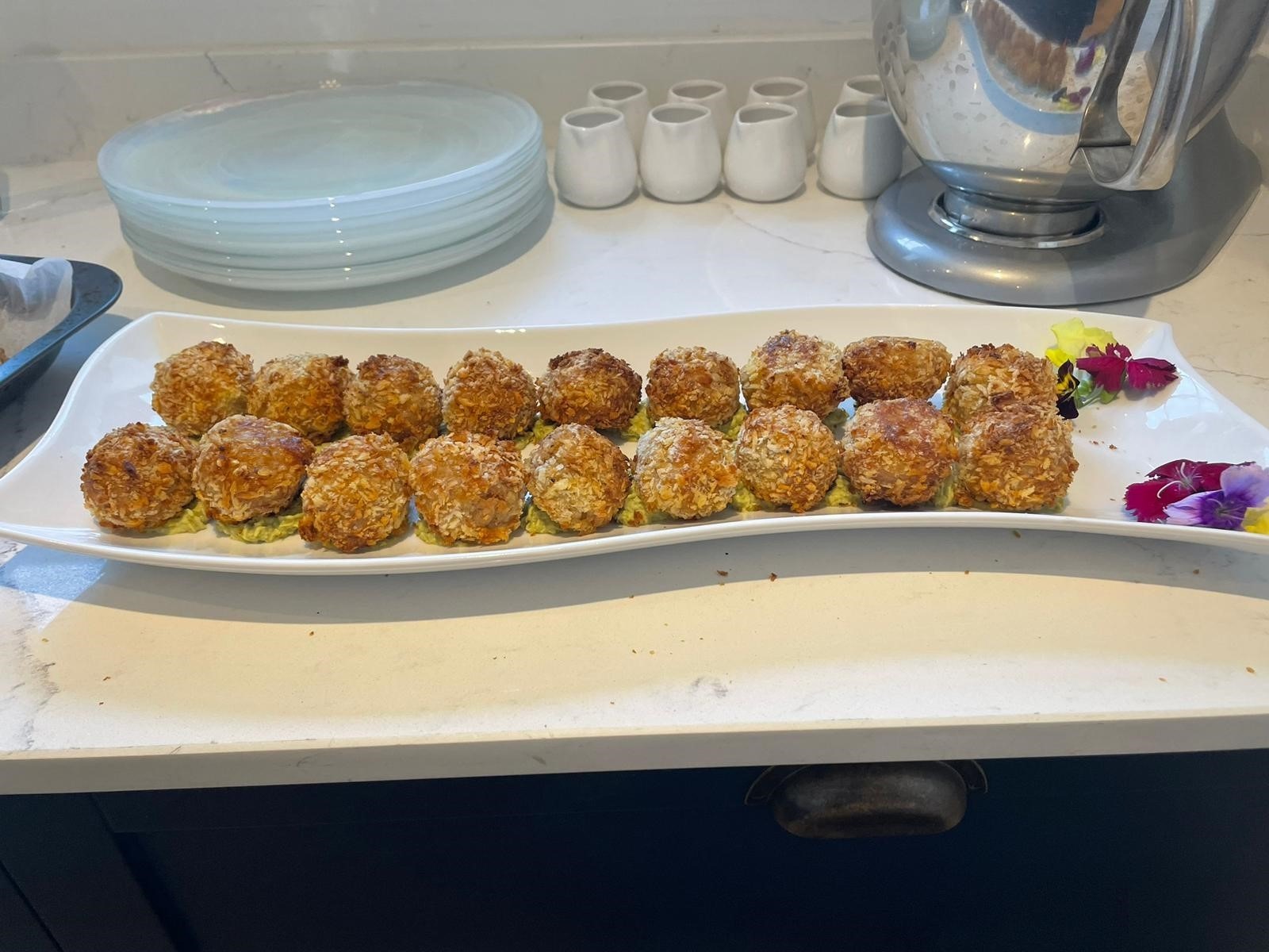 Wild Mushroom arancini with a pea and mint puree.jpg