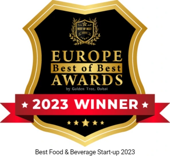 Award - Europe Best of Best Awards 2023, by Golden Tree Dubai, for the category of Best Food & Beverage Start-Up 2023 (2).png