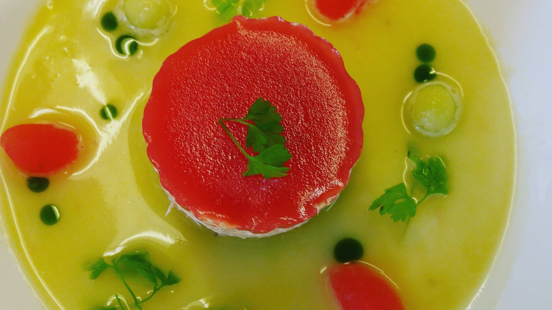 Crab Gazpaccho Cucumber Vinaigrette Tomato Aspic.jpg Crab Gazpaccho Cucumber Vinaigrette Tomato Aspic.jpg