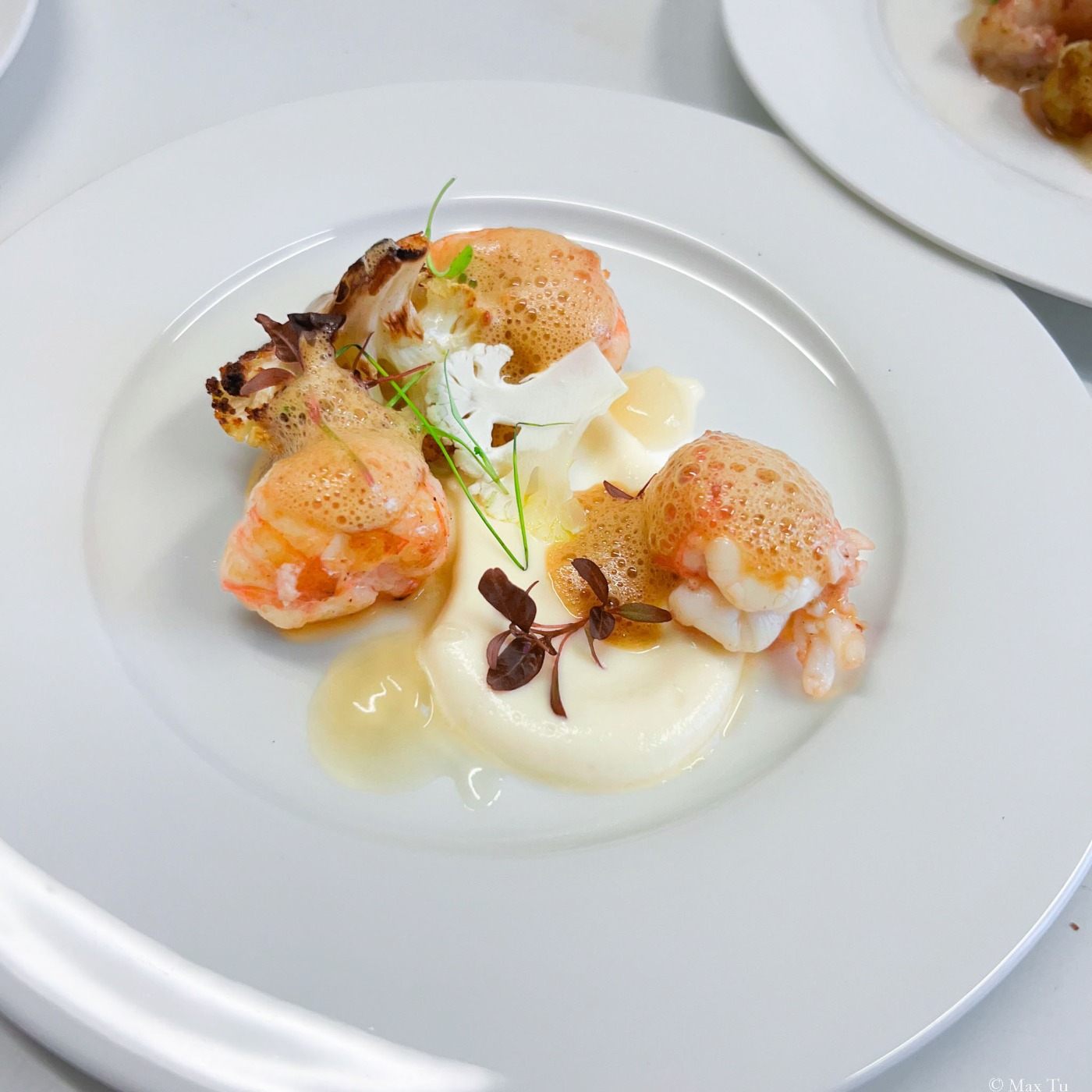 Yuzu Private Dining - Langoustine & Cauliflower Dish.jpeg