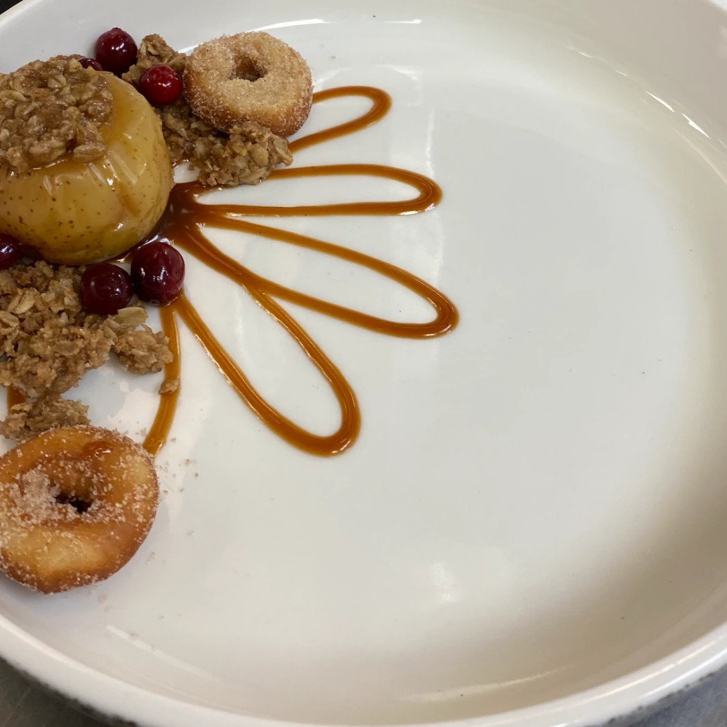 Poached apples Cinnamon  Dughnut.jpeg