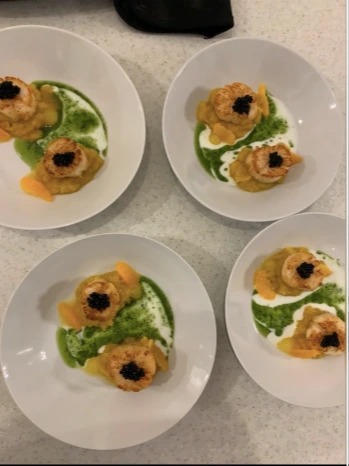 Scallop Kamocha Dill Buttermilk cream Mujol Caviar.png