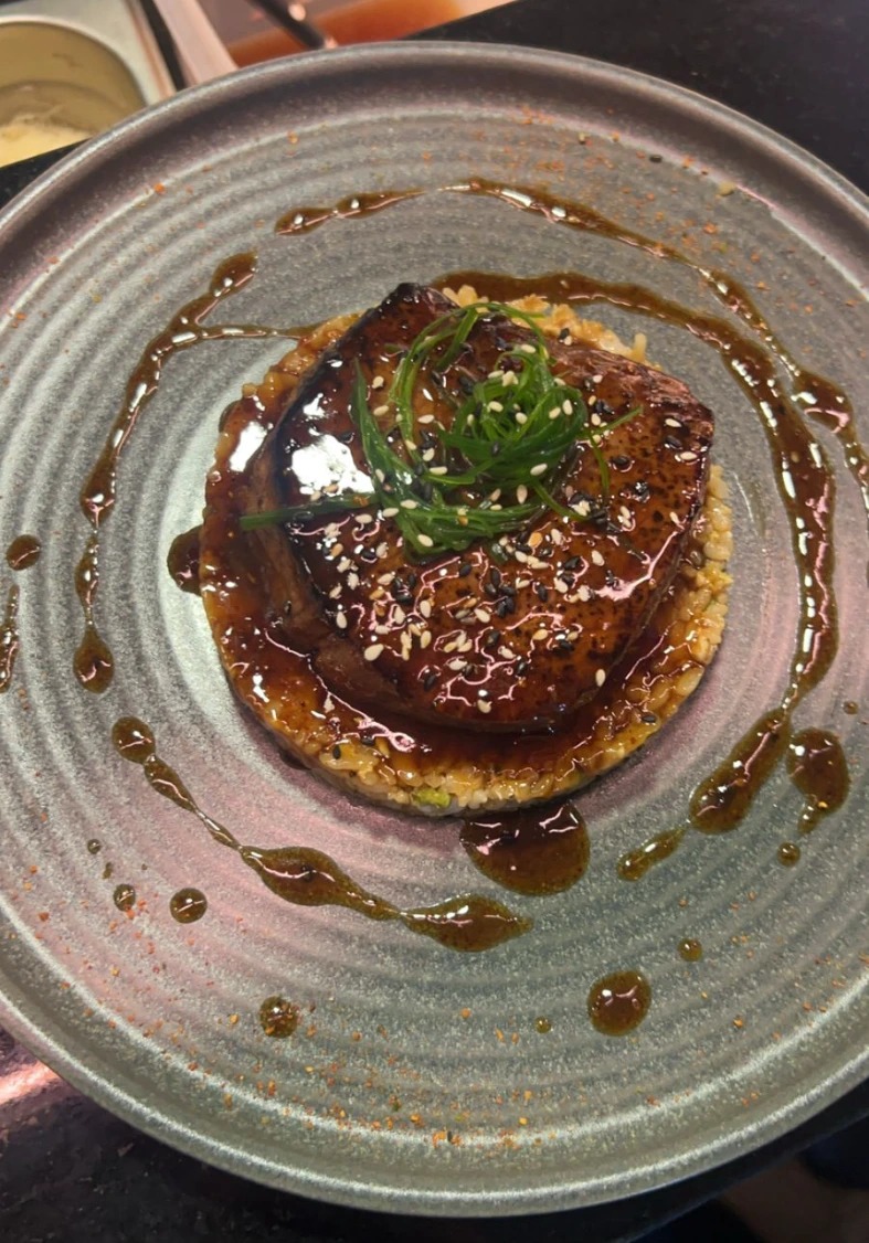 fillet de boeuf sauce beaur teryaki riz chahal.JPG