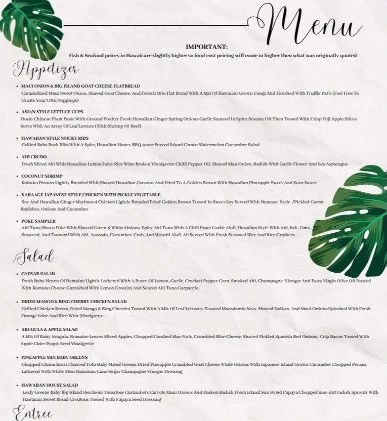 All Around Menu