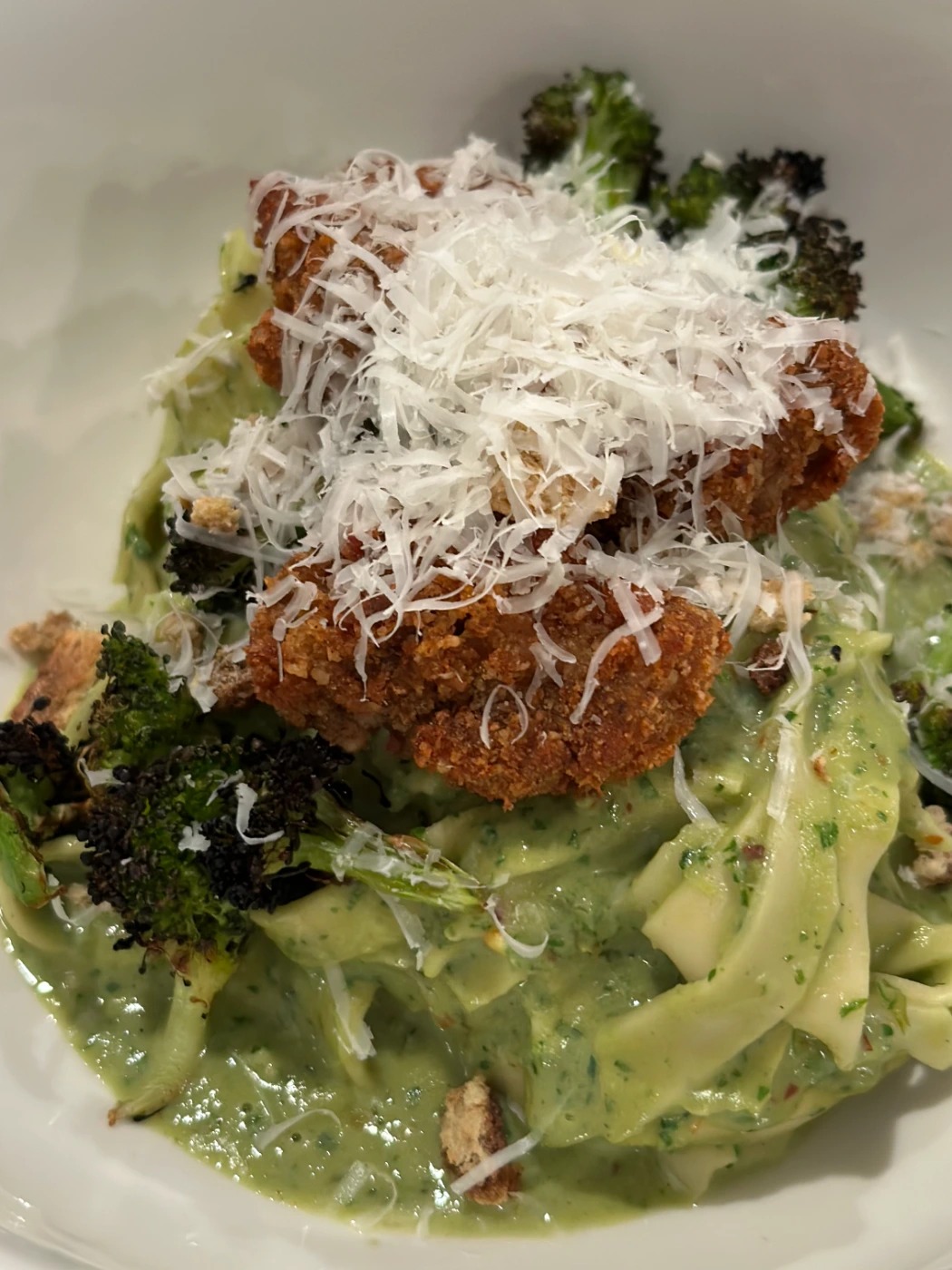 Oyster and Brocoli Carbonara w: parm crusted fried oysters  .jpeg