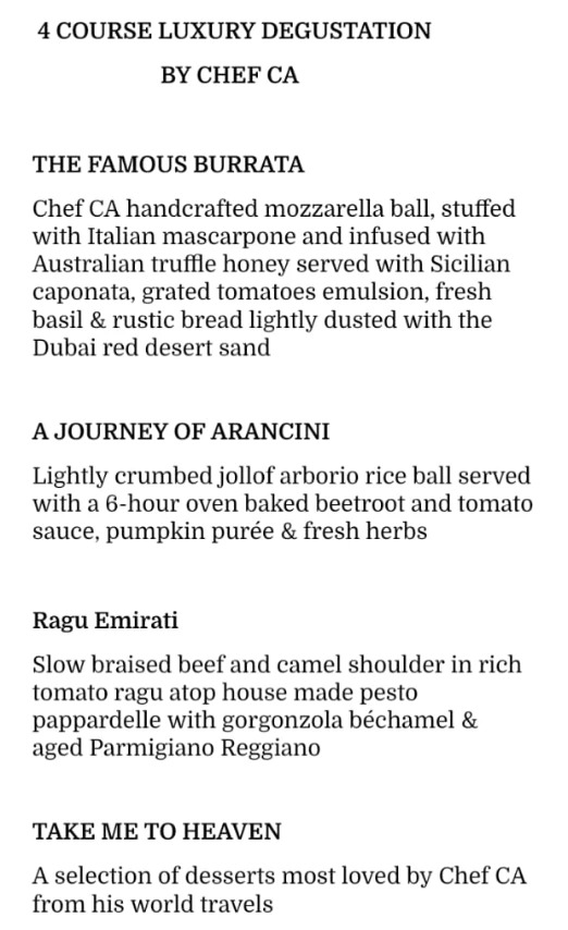 Luxury Degustation