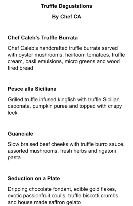TRUFFLE DEGUSTATION