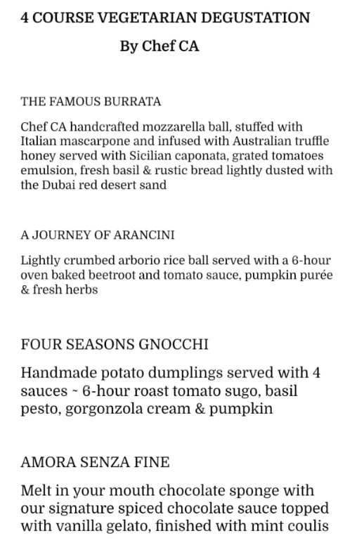 VEGETERIAN DEGUSTATION