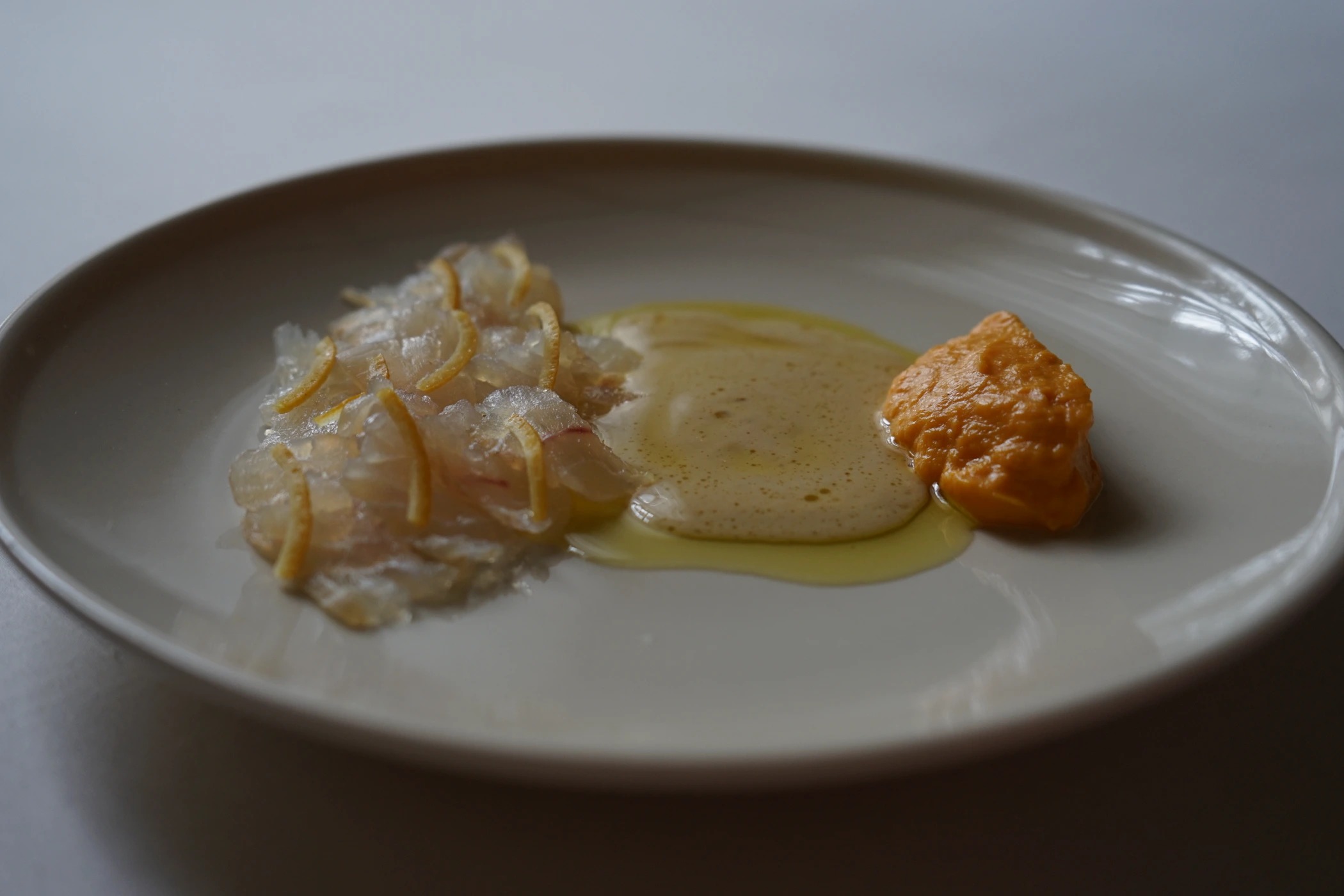 Pine smoked sama - caramelized buttermilk - pumpkin.JPG