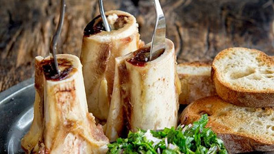 Broiled Beef Marrow Bones w Tabbouli