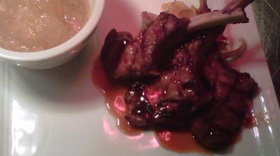 Umin with brown sugar smoked lamb chops
