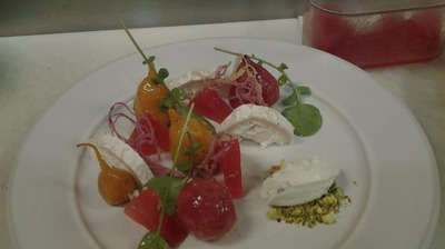 Watermelon and beet salad