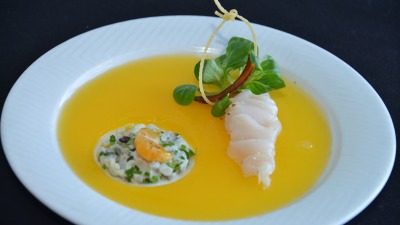 Duo of Scallops clementine