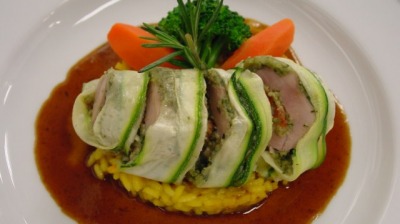 Main Course Poultry Zucchini Wrapped Pheasant Breast