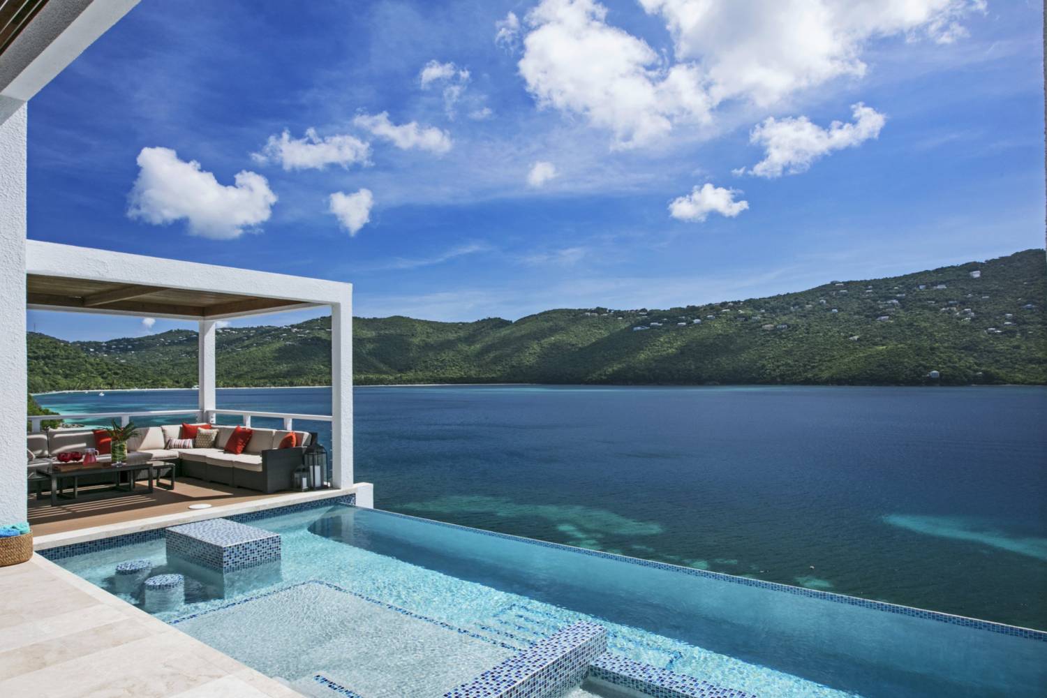 View from a villa in Estate Bakkeroe, St. Thomas - Takeachef Want to have the best service? Book a Private Chef! Now available in Estate Bakkeroe, St. Thomas, header.
