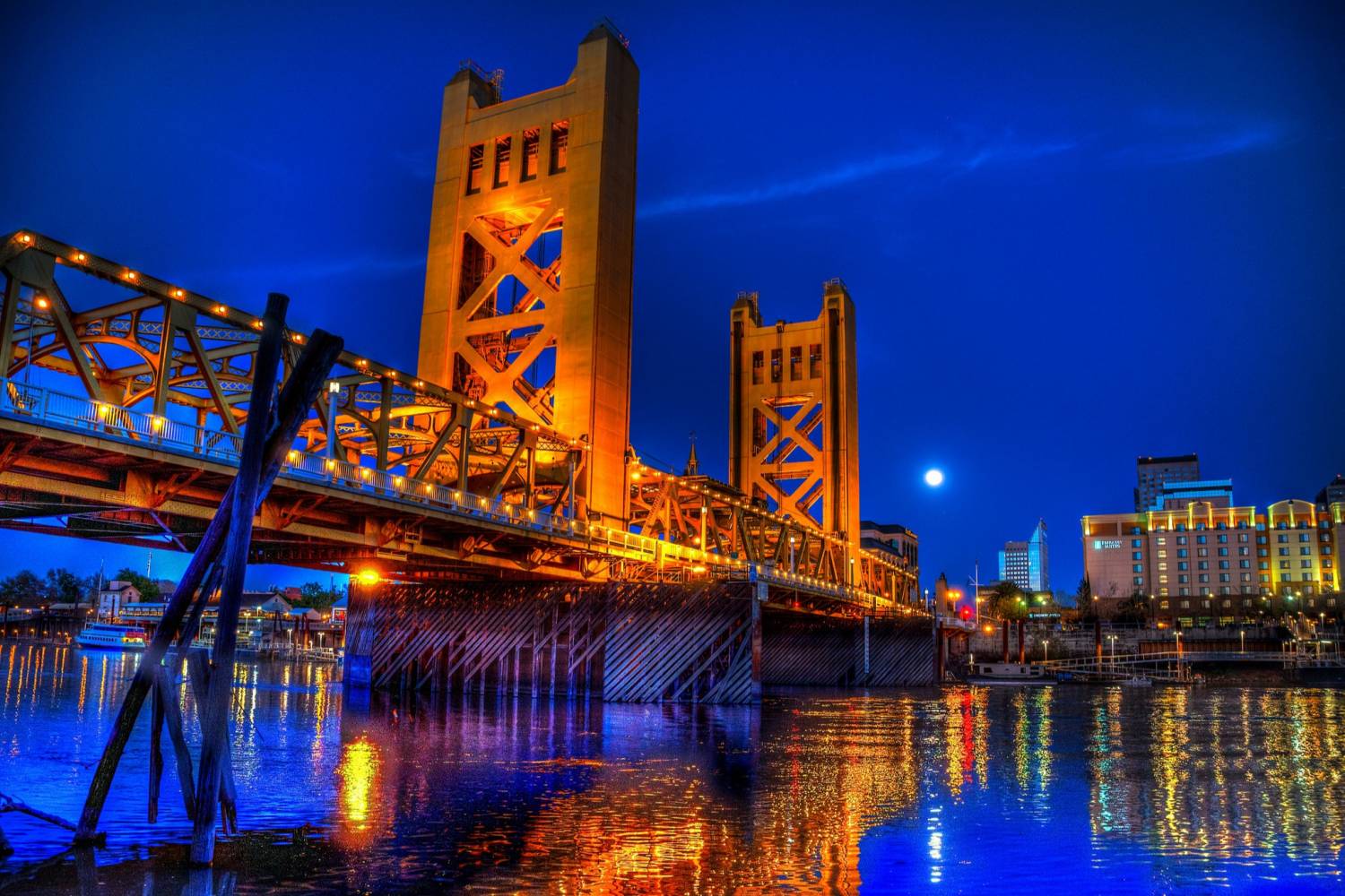 Areal view of Sacramento bridge Areal view of Sacramento bridge - Take a Chef