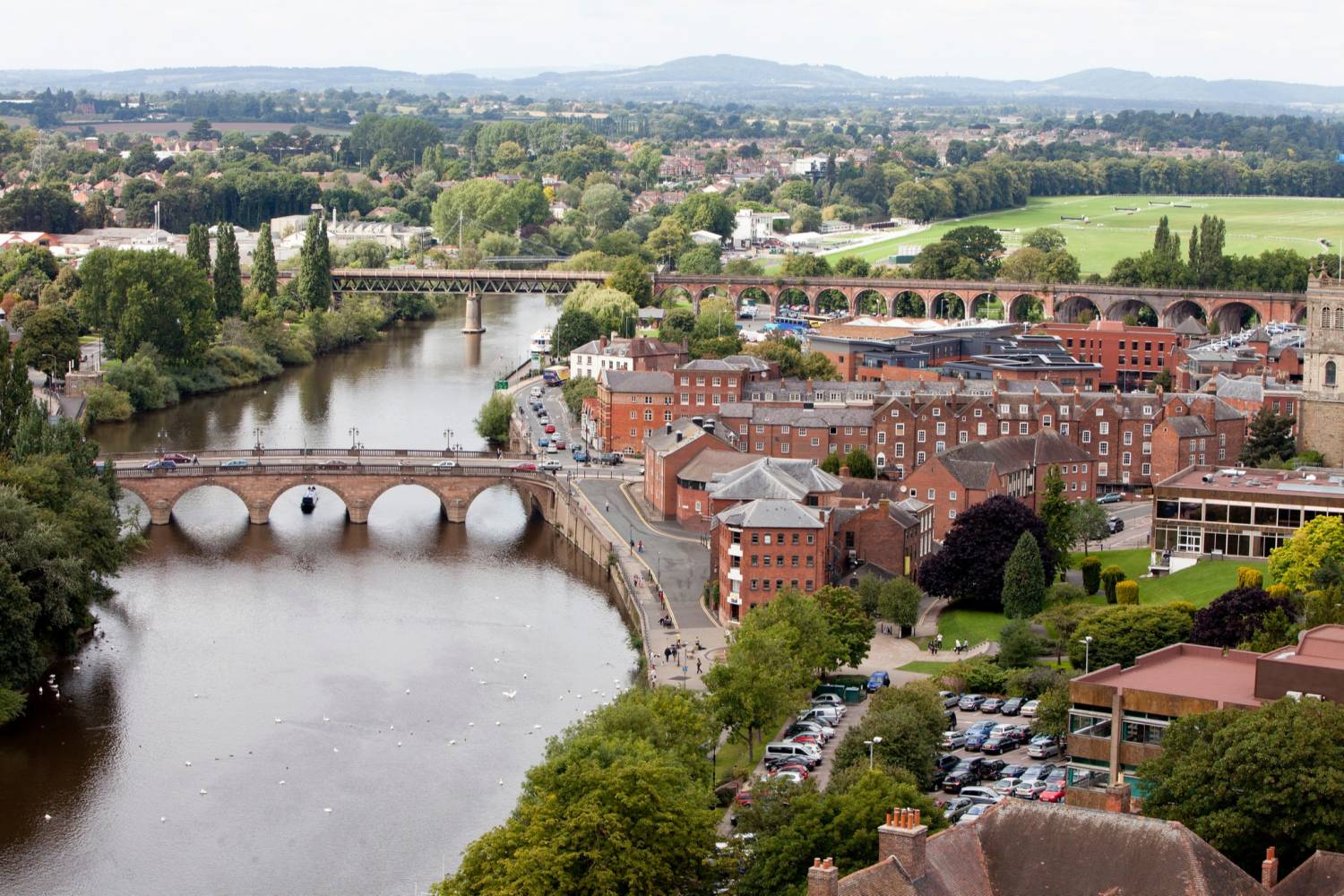 Areal view of Worcester Areal view of Worcester - Take a Chef