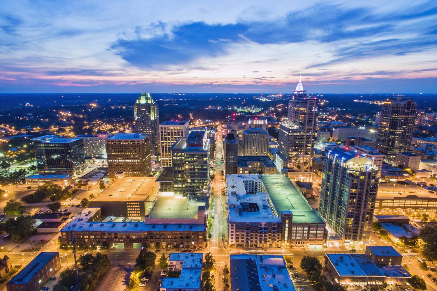 Areal view of Raleigh - Take a Chef