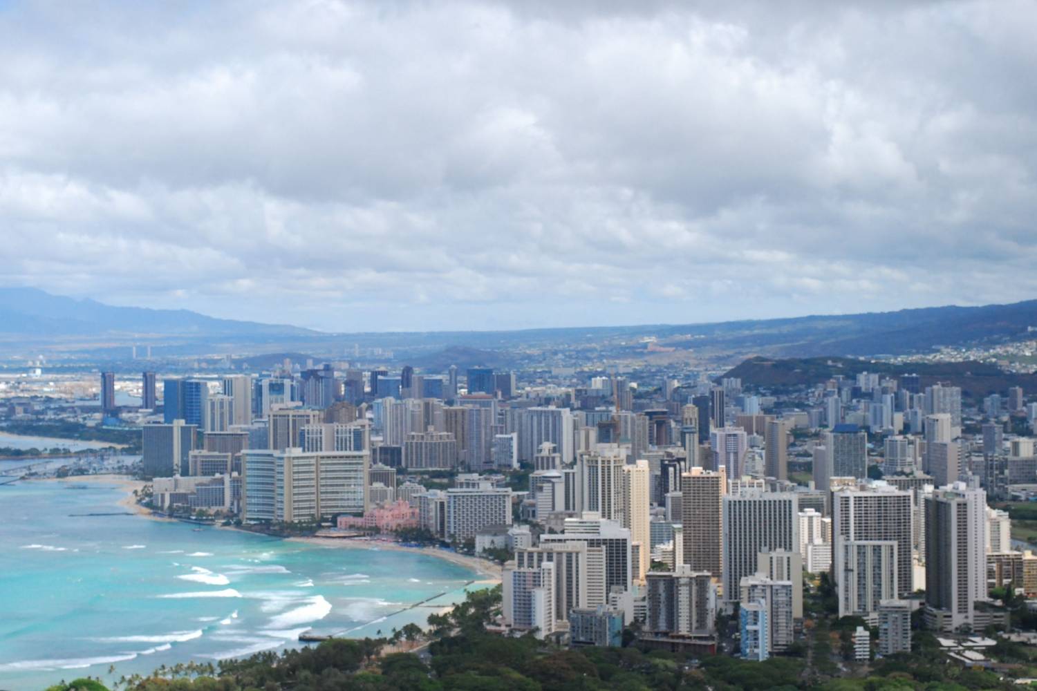 Waikiki as seen from the top of Diamond Head - Take a Chef