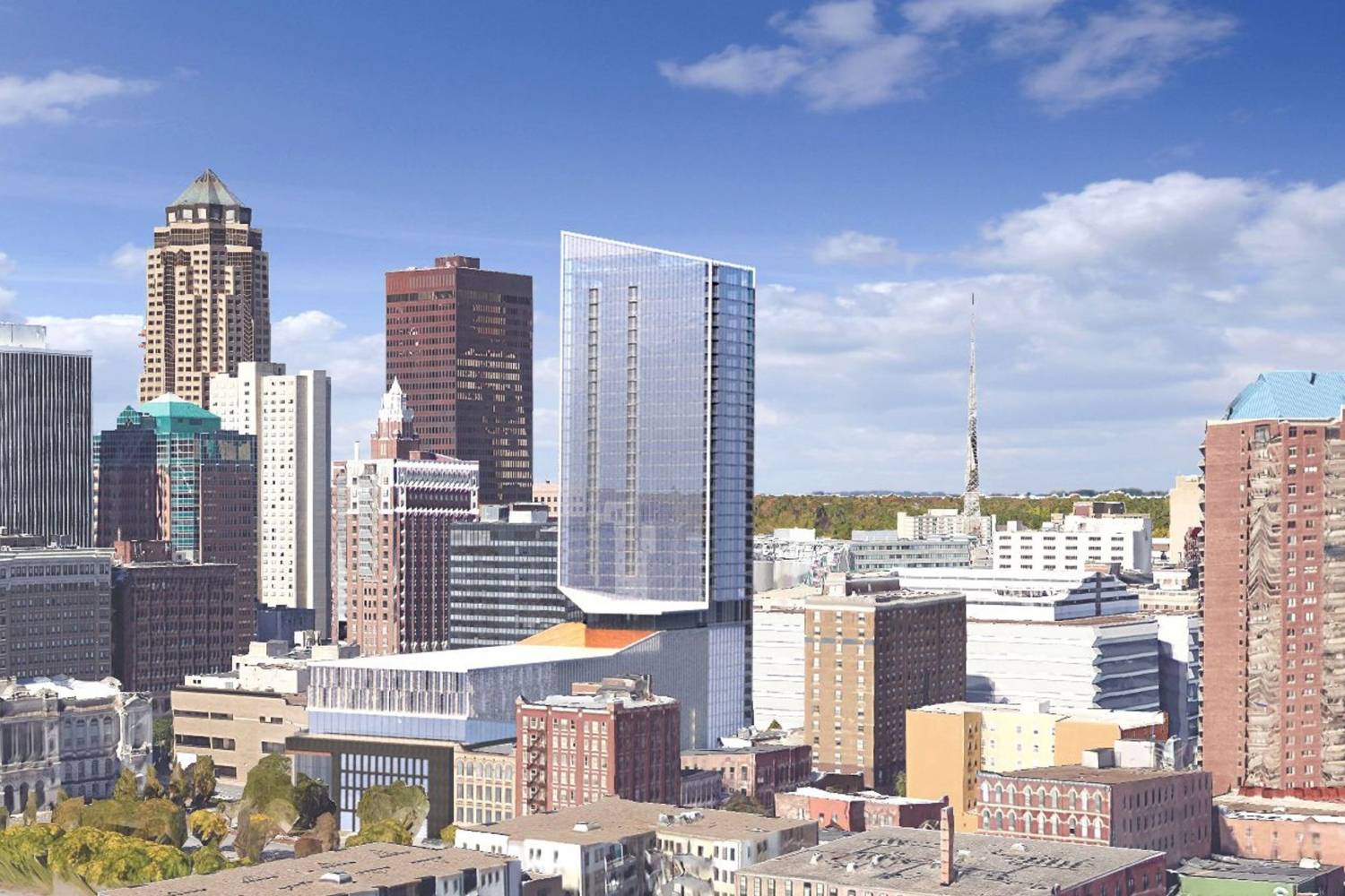 Areal view of Des Moines Areal view of Des Moines - Take a Chef