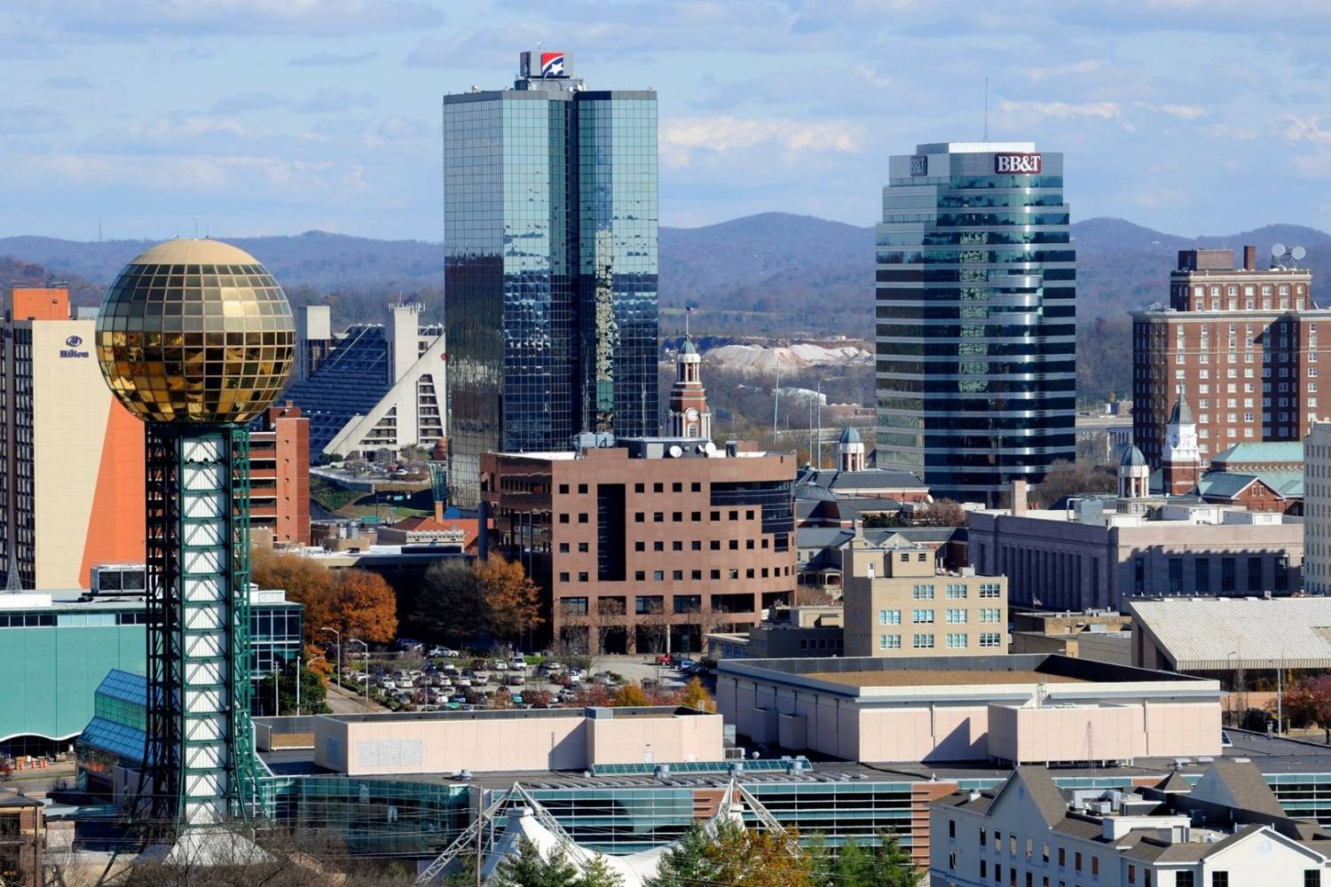 Areal view of Knoxville. 