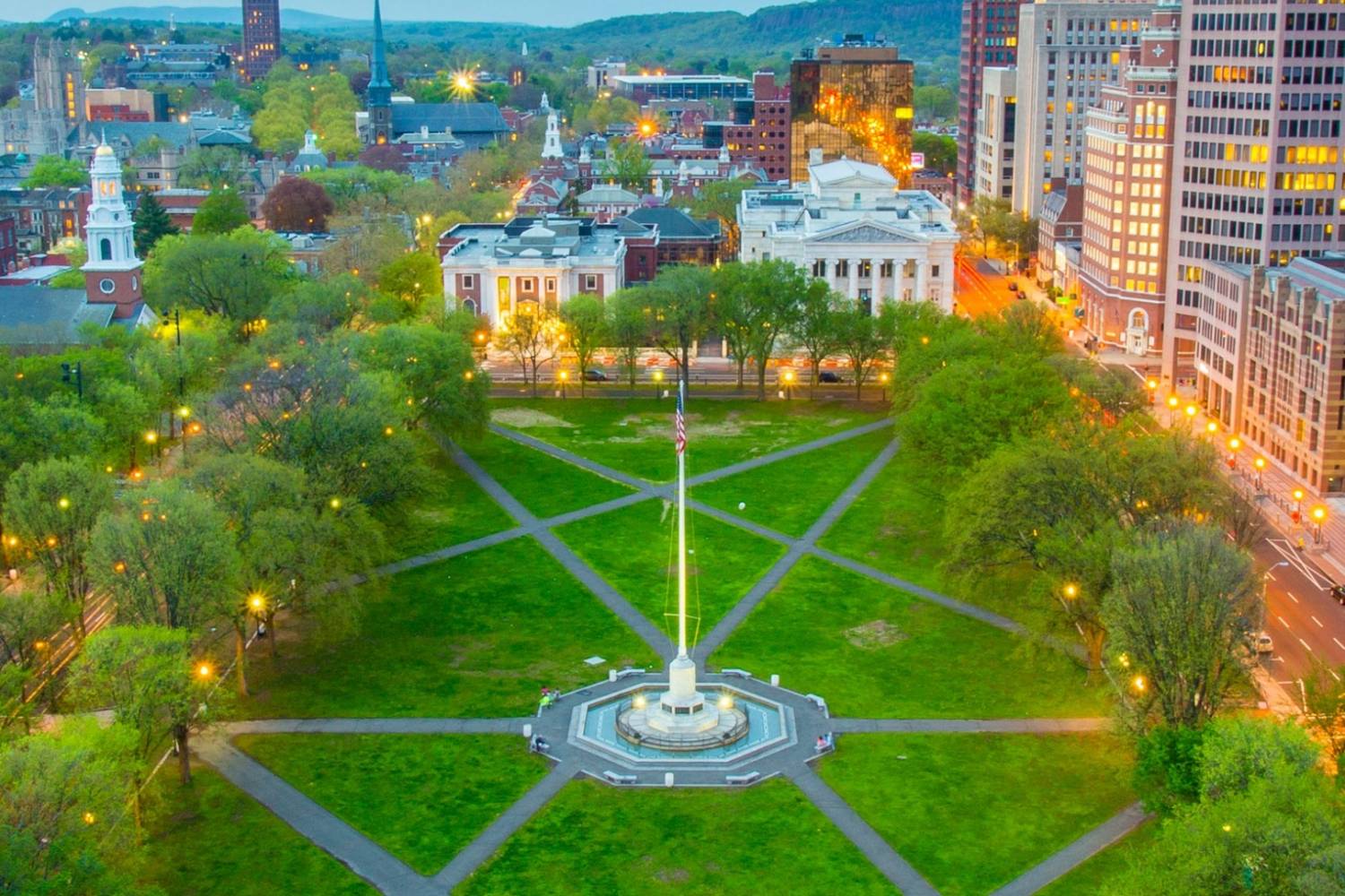 Areal view of New Haven park Areal view of New Haven park - Take a Chef